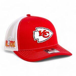 Kansas City Chiefs Super Bowl LIX 3D Snapback Trucker Hat- Red/ White